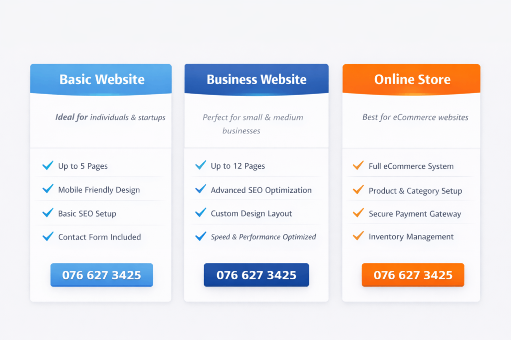 web design packages