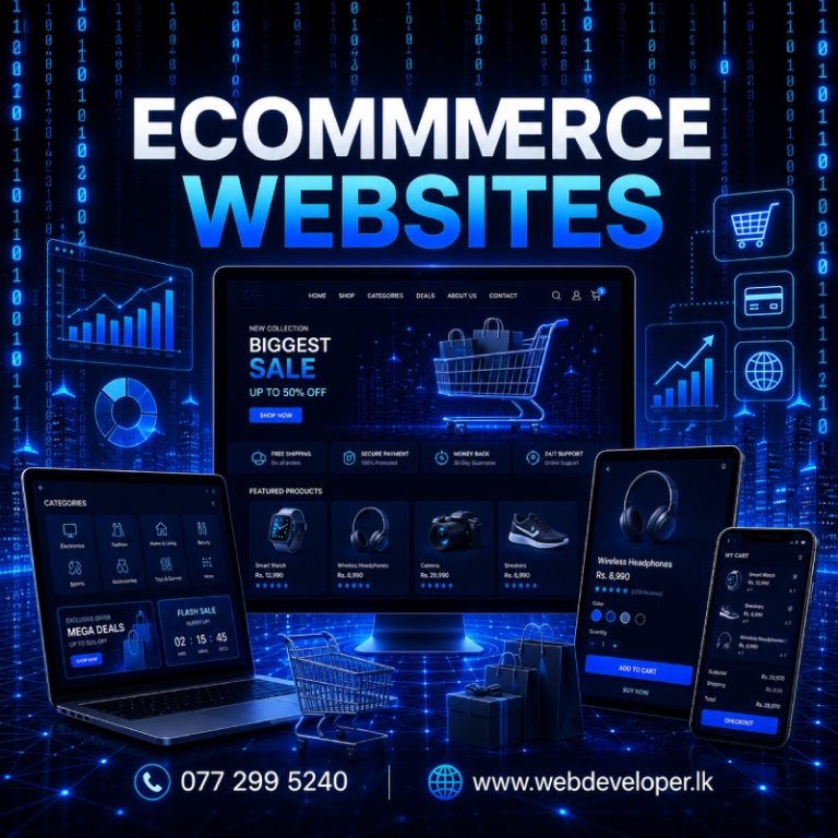 Ecommerce Web Design Sri Lanka Custom Online Store Design